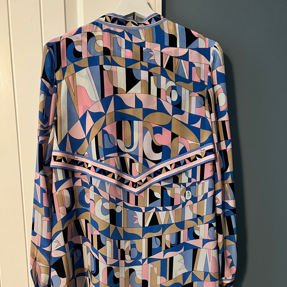 Emilio Pucci Geometric Patterned Button Down Dress - image 7